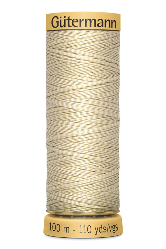 VK GÜTERMANN OMPELULANKA PUUVILLA 50 100M luonnonvalkoinen