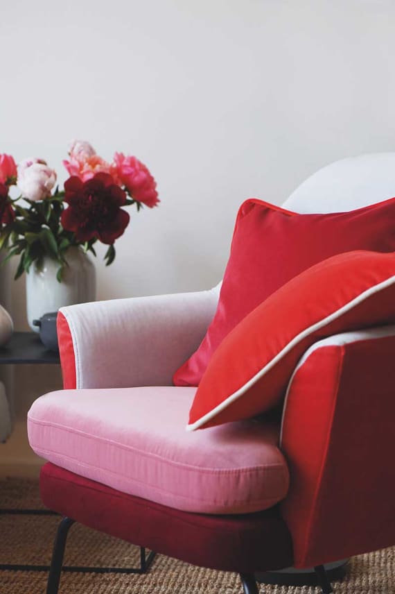 MELIA FR -sametti punainen