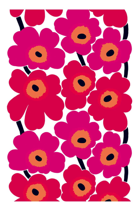 UNIKKO -puuvillakangas aniliininpunainen