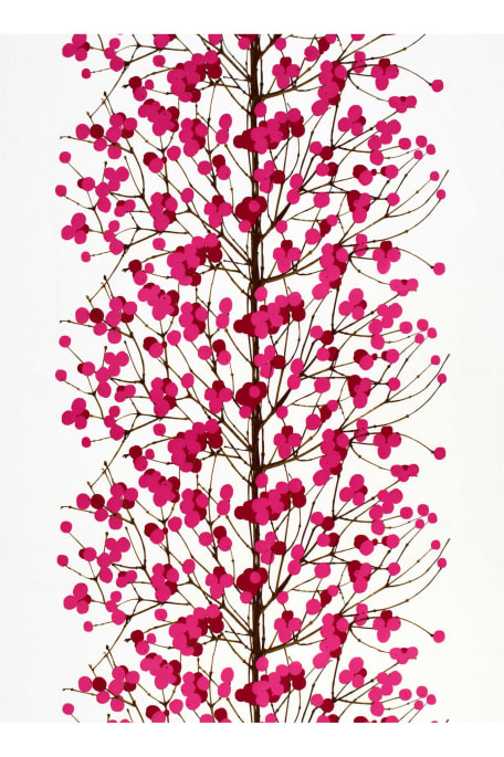 LUMIMARJA -puuvillakangas aniliininpunainen